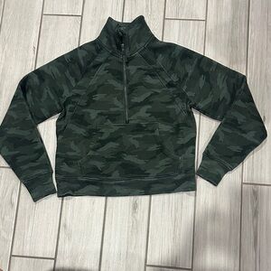 Jockey Green Camo Half-Zip Pullover Sweatshirt